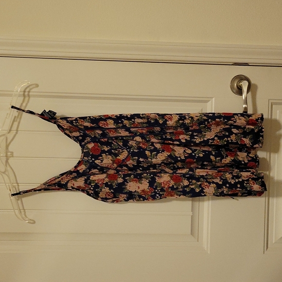 Spaghetti strap Blue Floral Dress - Picture 1 of 5